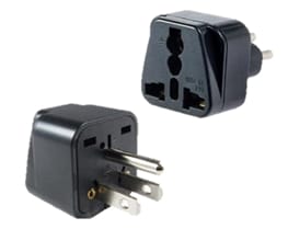 美标转化插头图示，展现两个转换插头