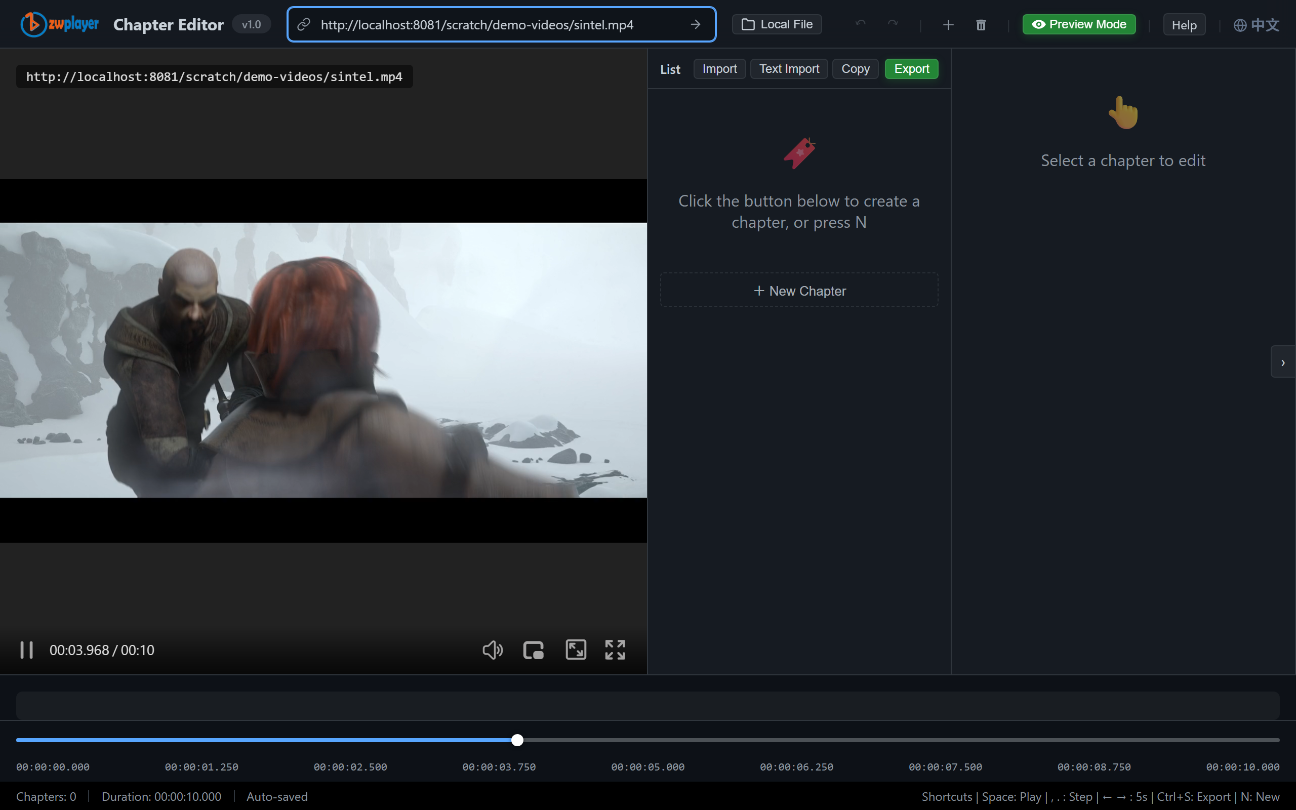 Editor overview