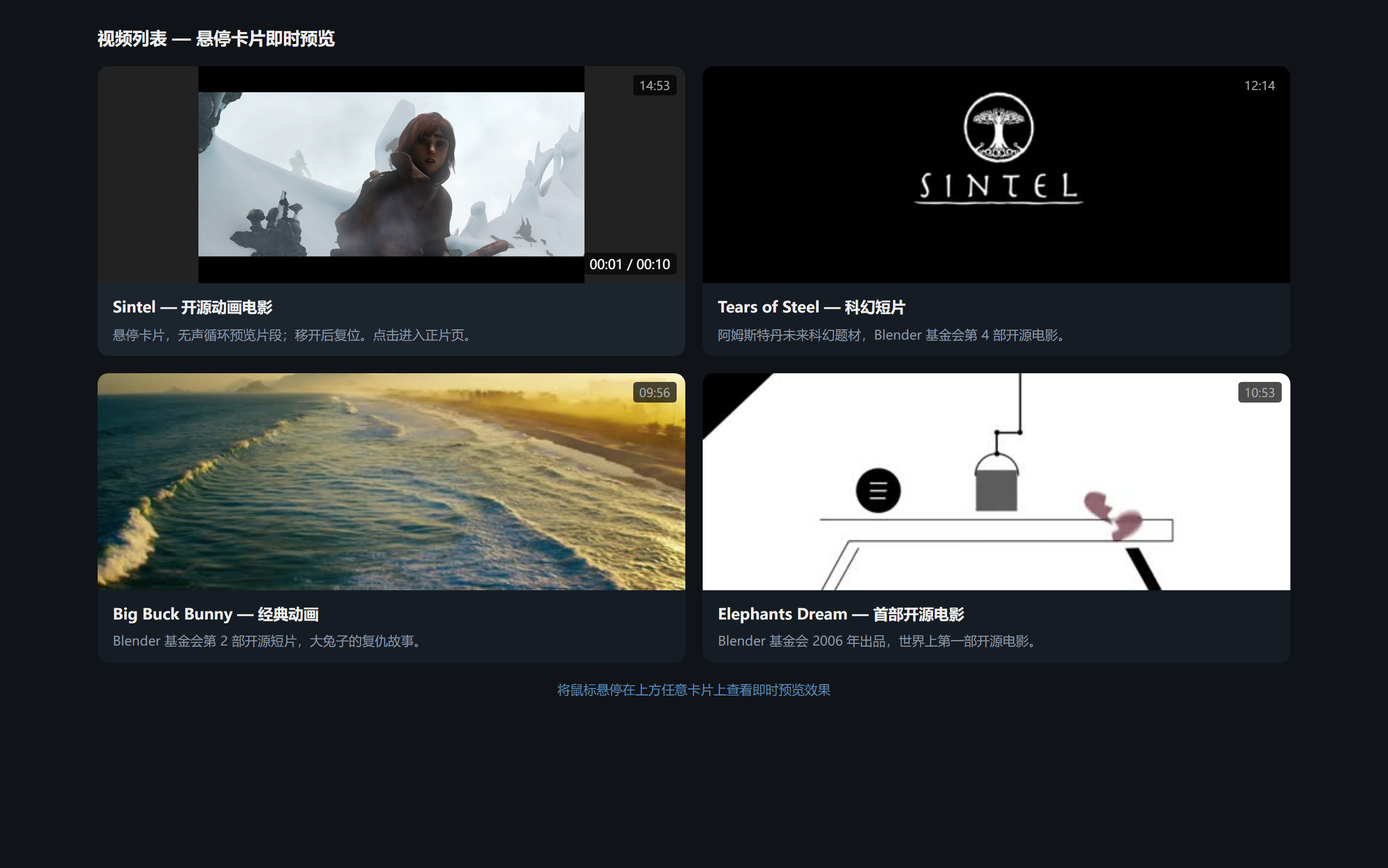 Bilibili-Style Hover Preview: The preview Mode