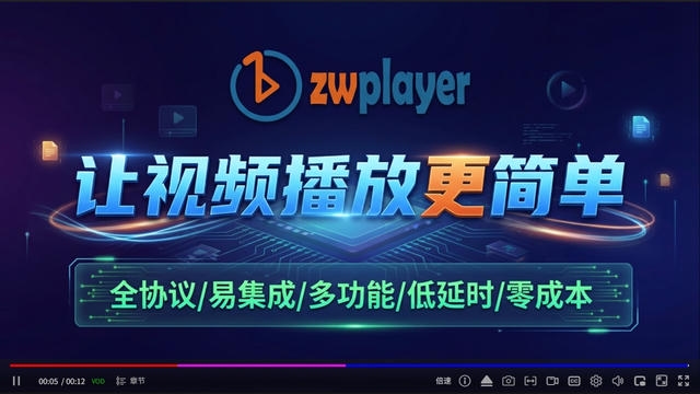 ZWPlayer H5视频播放器界面预览